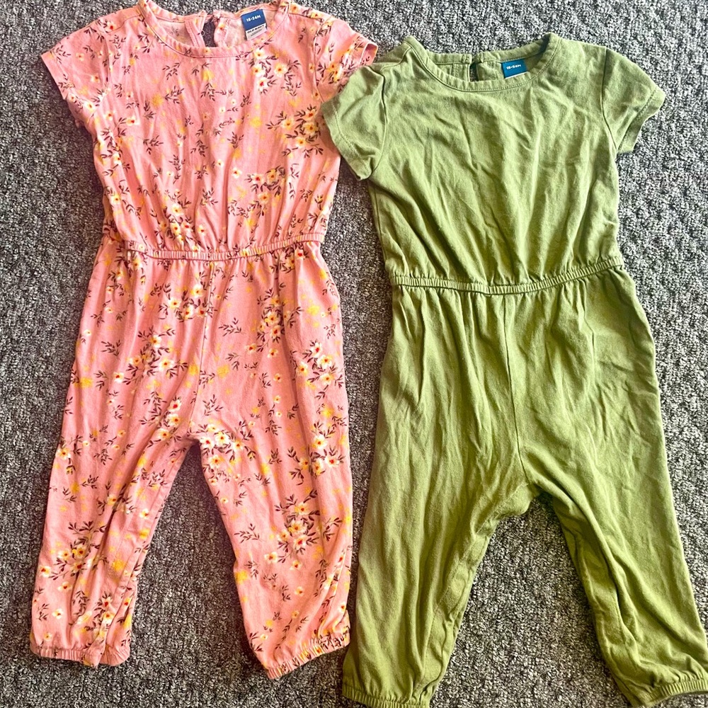 EUC Old Navy 18-24 Month 2 Jumpsuits